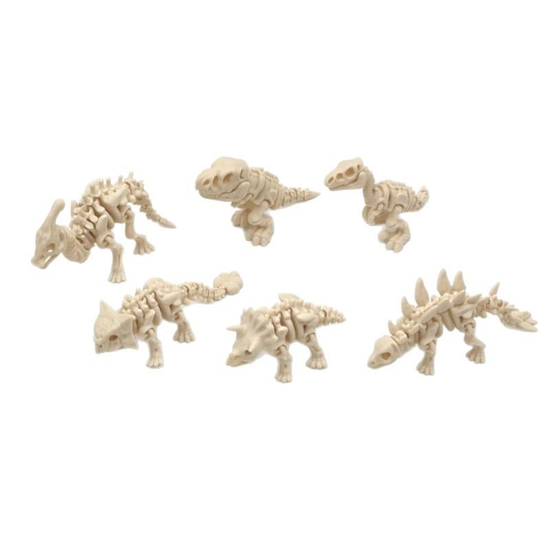 3D-gedrucktes T-Rex-Skelett Spielzeug Vollkörper Gelenkige Gelenke Realistisches Dinosaurier-Tier-Modell für Sammler