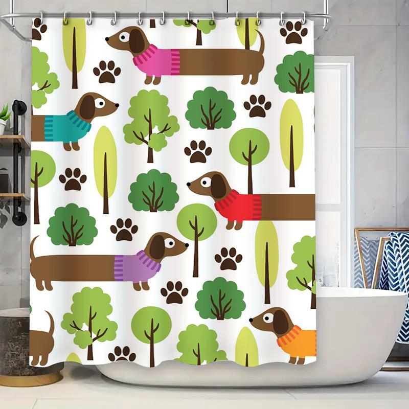 

Vibrant Bicycle Shower Curtain Pink Wall Indoor Decor For Bathroom Non-Slip Watercolor Printed Fabric Hanging Tapes In Home Gard W60H190(CM)-1 Pcs
