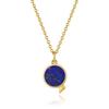 Hyeres-lor Penidor Silver (Y) Flat Necklace Lapis Lazuli HL1N3A117Y9500