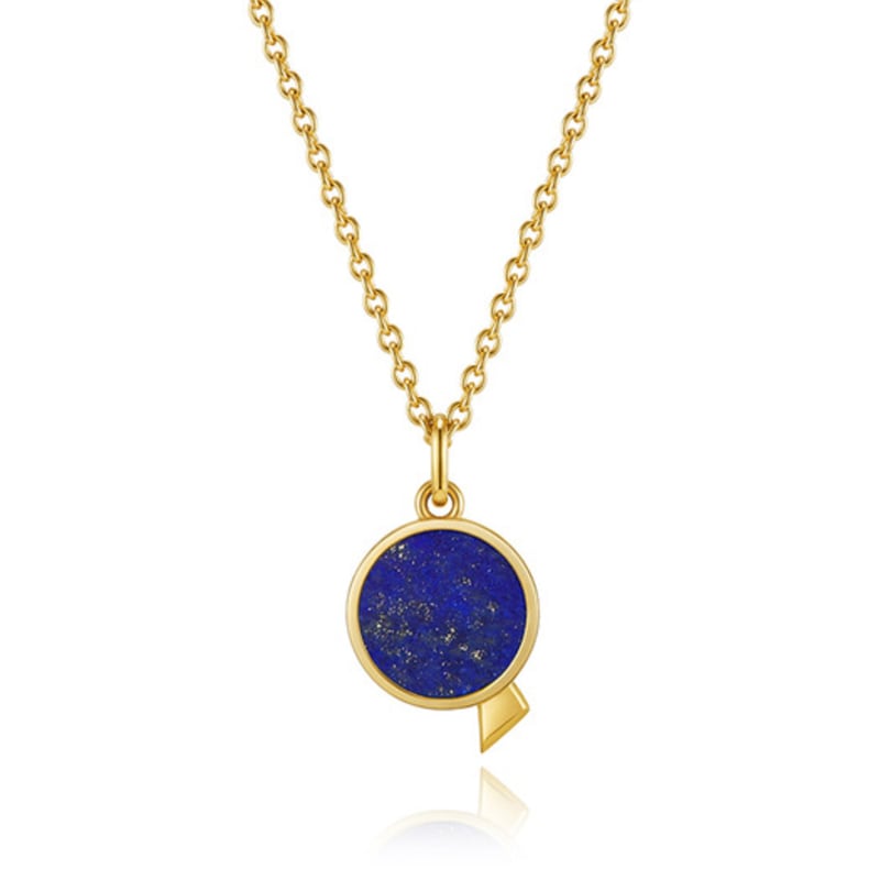 

hyeres-lor Penidor Silver (Y) Flat Necklace Lapis Lazuli HL1N3A117Y9500 FREE