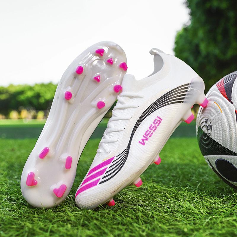 2025 new adult fly-woven football shoes men's low-top long nails broken nails student youth game football shoes