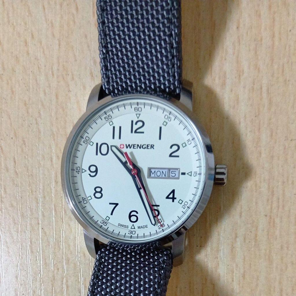 Used Wenger watch attitude quartz day-date actual item only