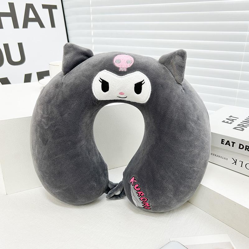 Cartoon Memory Foam U-Shaped Travel Neck Pillow for Airplane, Car & Student Use