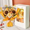 Crocheted Flower Bouquet Knitted Flowers Artificial Flowers Graduation Bouquet Party Supplies Mother's Day Gift Wedding Gifts