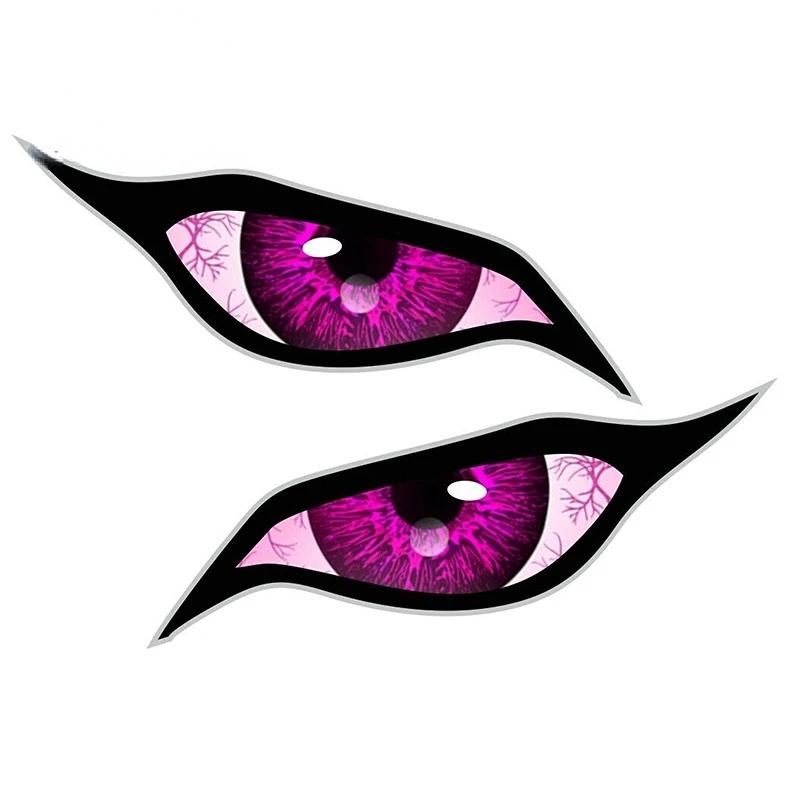 Car Stickers for Evil Yellow Eyes RV Motorcycle Occlusion Scratch Waterproof Windshield VAN Anime Decal STICKER Products