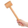 Solid Wood Hammer Leather Craft Tools Carving Beech Hammer Hand‑Made DIY Carpenter Mallet