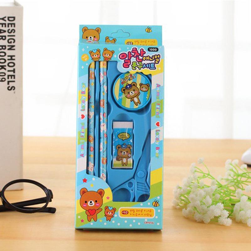 Cartoon Gift Box: Korean Stationery Set for Kindergarten & Elementary School Rewards