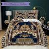 Muslim Pattern Bedding Uilt Set Uilt Cover Pillowcase Home Decoration Birthday Gift (1 * Duvet Cover + 2 * Pillowcase  Without Core)133