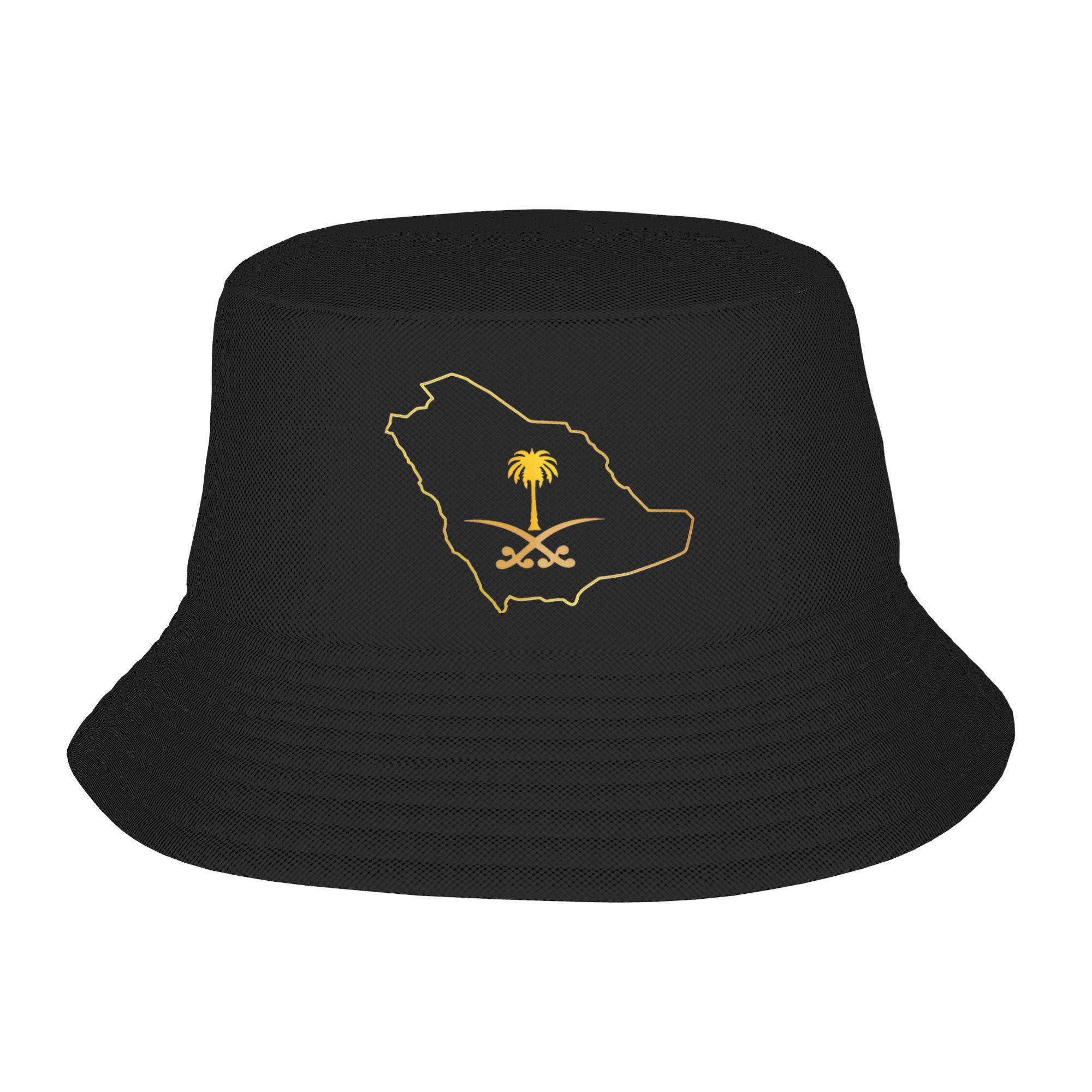 Streetwear Saudi National Day Bucket Hats For Girl Lightweight Kingdom of Saudi Arabia FisherUnisex Hat Cap Travel Headwear One Size