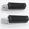 Aluminum Motorcycle Front Footrests Black Anti-Slip Motorcycle Pedals Easy Installation Motorbike Foot Pegs