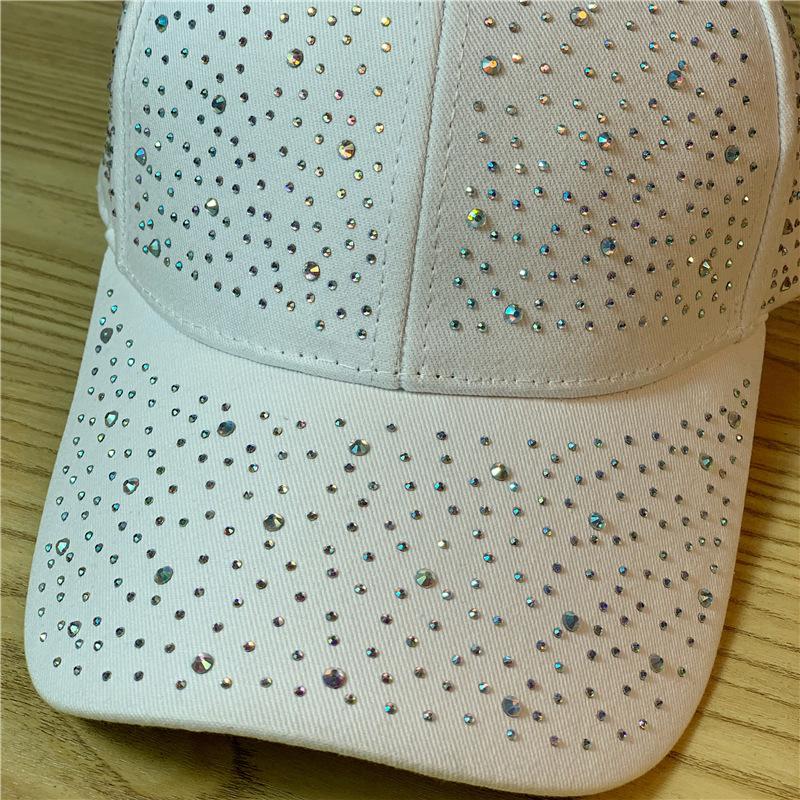 Bling Bling Strass-Baseballkappe, Glitzernde Nieten-Verstellbare Mütze für Damen & Herren