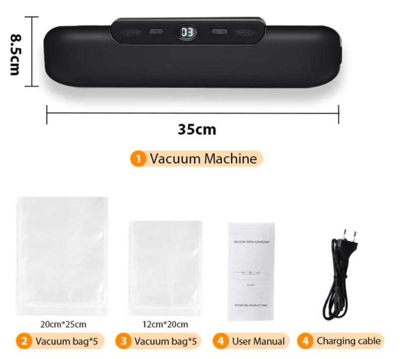 

Вакуумный упаковщик упаковочная машина пищевой вакуумный упаковщик с бесплатными 10 шт. вакуумные пакеты бытовой вакуумный упаковщик пищевых продуктов 100V-240V US чёрный