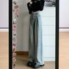 2394 High Street Commuter Design Sense Denim Wide Leg Pants Women's Spring and Autumn New High Waist Versatile Floor Mopping Jeans
