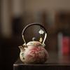 Blue and White Flint Red Ceramic Beam Pot, National Color and Natural Fragrance, Household Teapot Filter Single Pot