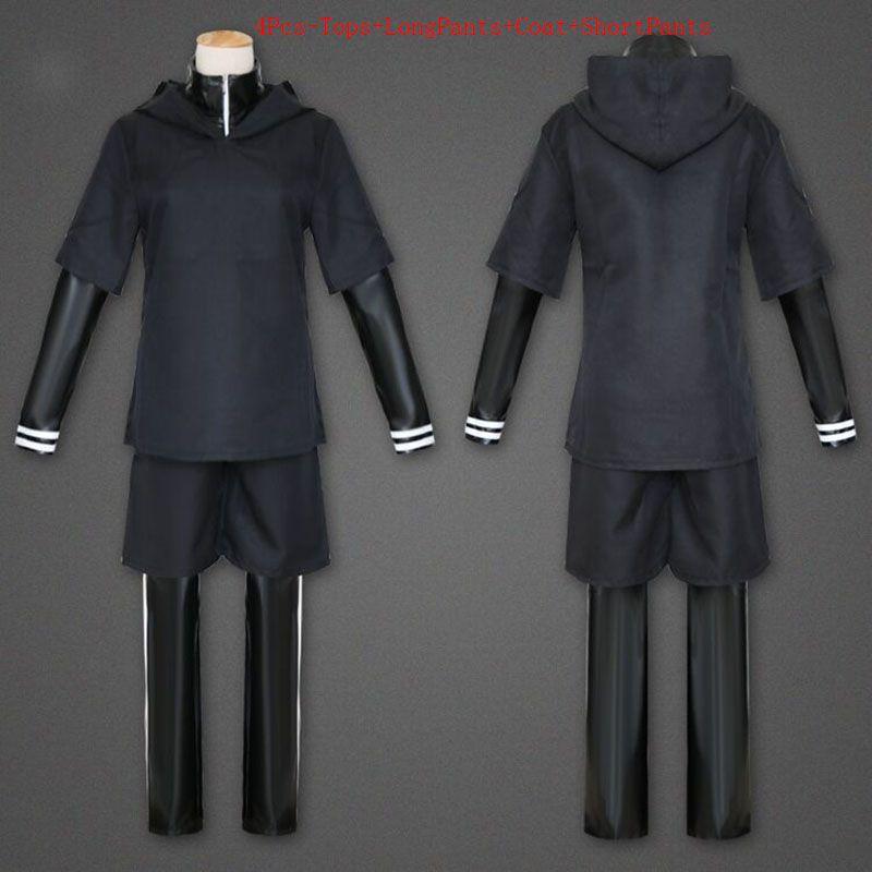

Tokyo Ghoul Kaneki Ken Hoodie Sweater Cosplay Costume With Exquisite Workmanship And Breathable Fabric For Ultimate Comfort 4Pcs,S