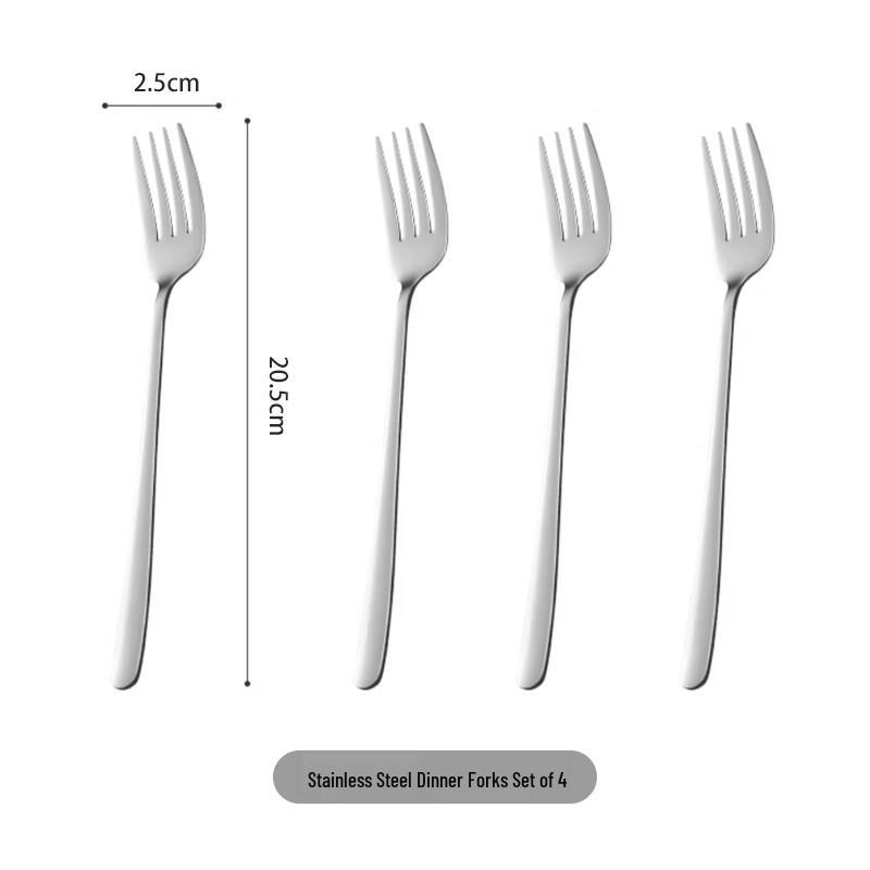 Shihua 4-Pack Stainless Steel Dinner & Dessert Forks