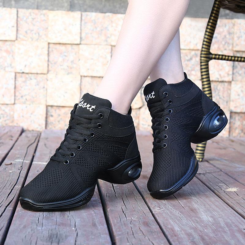 Black dance shoes, wearing Yang Liping square dance shoes, breathable summer dance shoes, soft-soled fitness dance shoes