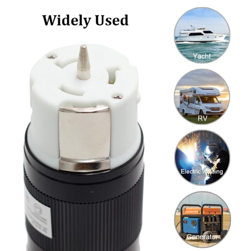 Industrial Heavy Duty 50A Generator Connector Twist Locking Female Power Cord Plug for Backup Power and Motorhomes Use