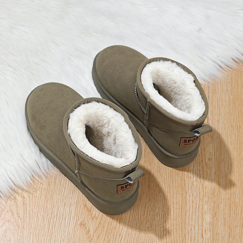 TUINANLE Nye dames vinter snøstøvler med tykt fløyelsfôr for sklisikkerhet, varme og komfort