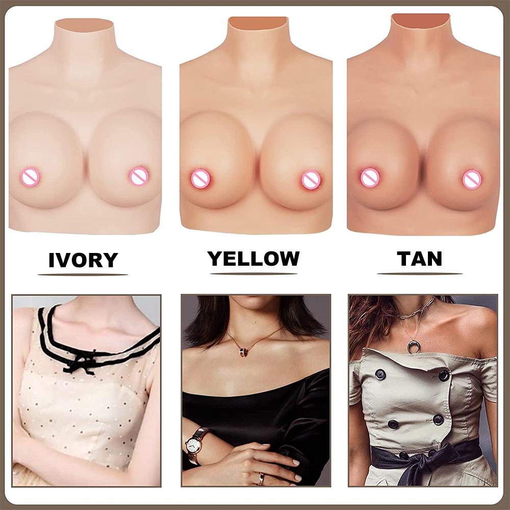 Silicone Breastplate Fake Boobs False Breasts B/C/D/E/G Cup For Breast Forms For Transgender Crossdressers Silicone Filling