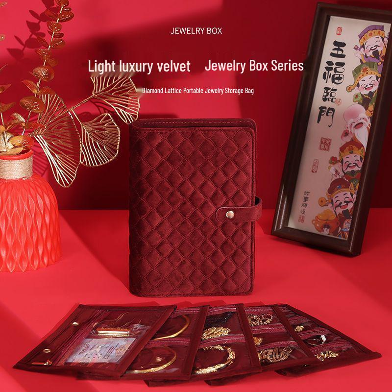 Luxury Travel Jewelry Organizer & Anti-Oxidation Storage Book with Business Card Holder