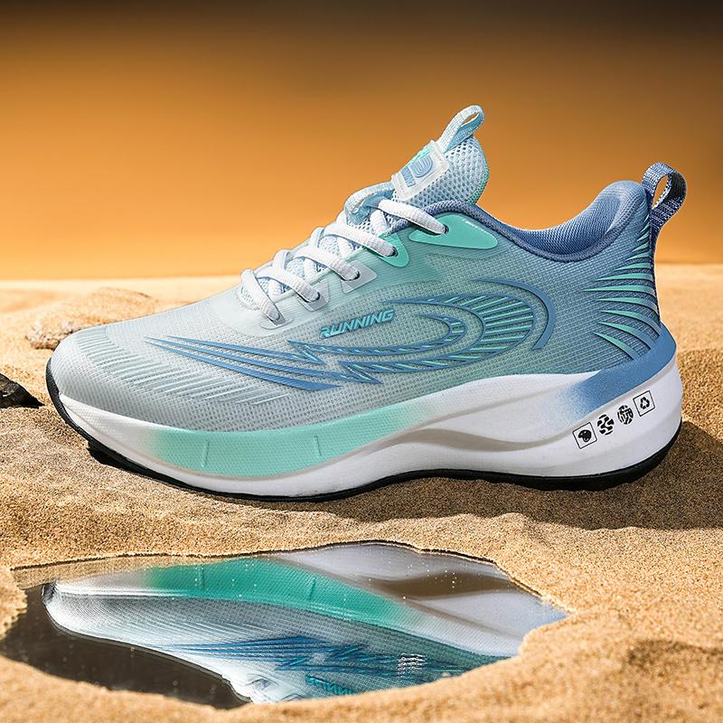 Summer Running Shoes For Men Breathable Rebound Casual Sneakers Men's Outdoor Non-Slip Walking Shoes Trendy Lace-Up Man Sneakers