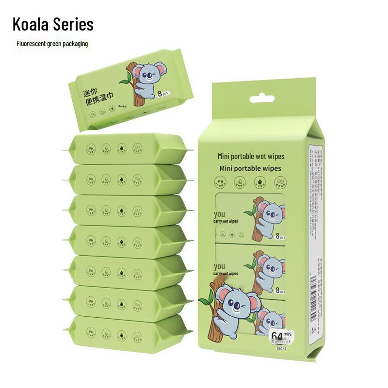 Paquete de Viaje Mini Toallitas Húmedas: 8 Toallitas Húmedas para Bebé por Paquete, Especialmente para las Manos de los Niños