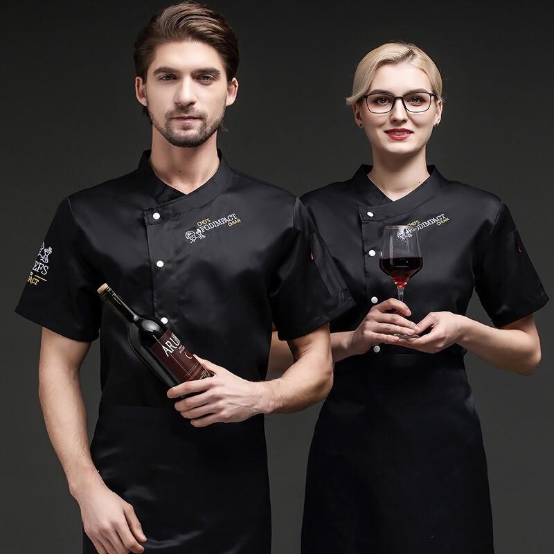 Unisex Summer Breathable Short-Sleeve Chef Jacket