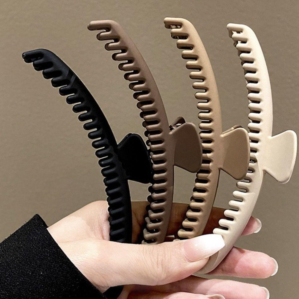 Large Thin Shark Clip Acrylic Geometric hair claw Simple Matte Claw Clip  Girls