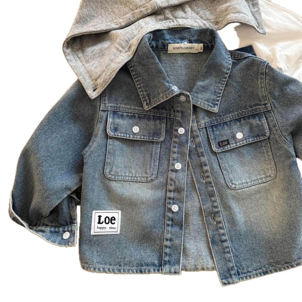 Giacca di Jeans con Cappuccio alla Moda Stile Giapponese per Ragazzi - Disponibile