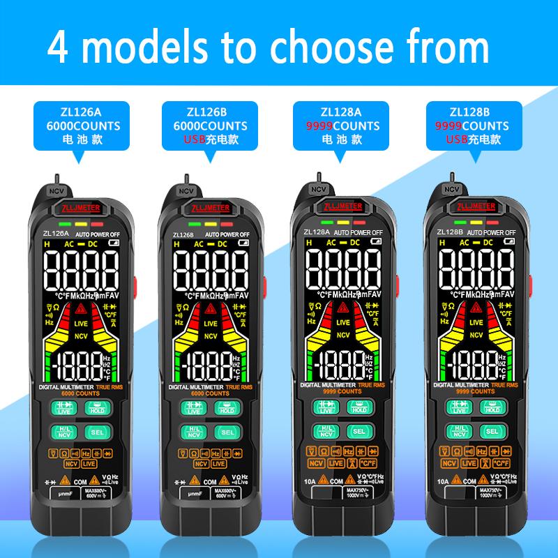 Multimetro Digital Profesional Multimeter 9999 T-RMS LCD Multimetre DC AC Current Voltage Tester Capacitance Diode Usb Tester