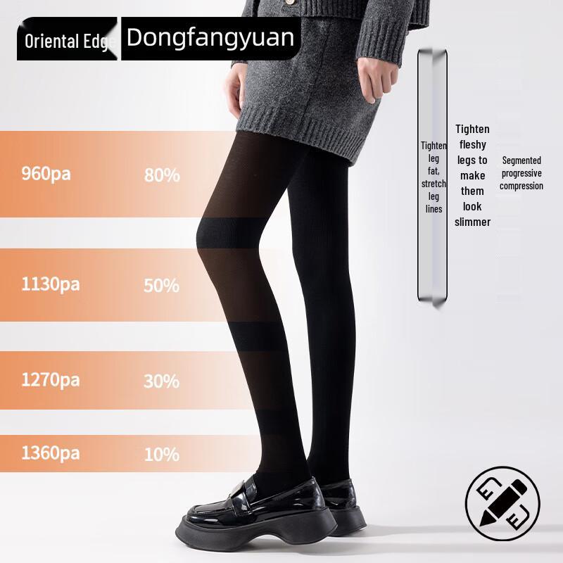 Women's Fleece Lined Striped Thermal Tights