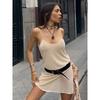 European and American Style Dress Women's Summer Fashion Suspenders V-neck Skirt 2025 Summer Vacation Pure Color Versatile Skirt Casual