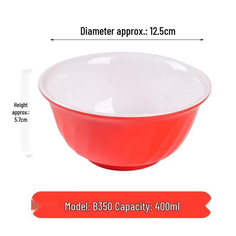 Dí Ruì Ēn Melamine Two-Tone Diagonal Stripe Bowls 5 inch