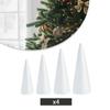 24 Pieces Craft Foam Cones 4 Sizes Handmade Decors White Polystyrene Cones for Festival Holiday Wedding Celebration Crafting