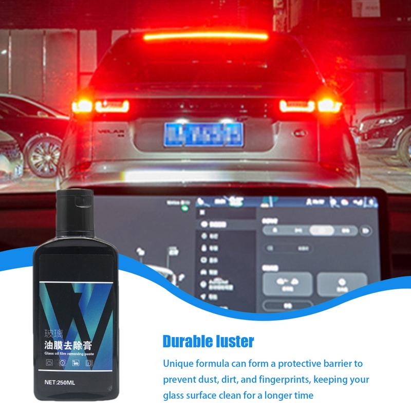 250ml Glass Stripper Restore Glass To Clear For Front Glass Oil Film Removal Cream Oil Film Cleaning Agent Water Spot Remover
