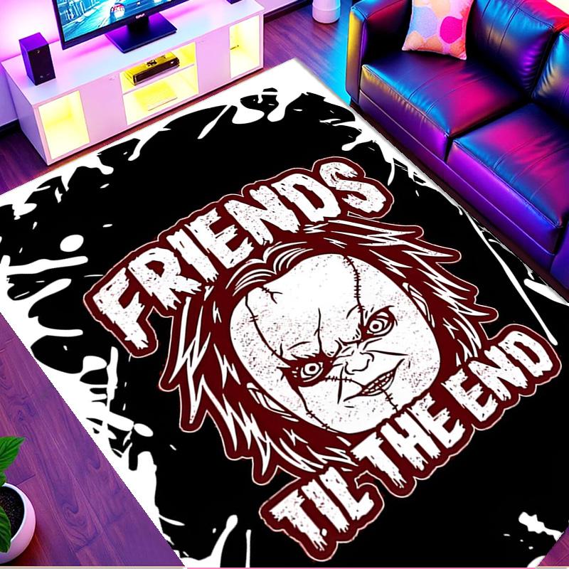 Bride of Chucky Print Rug, Washable Floor Carpet, For Entryway Dorm Laundry Room Office Study, Home Decor Birthday Christmas Gift