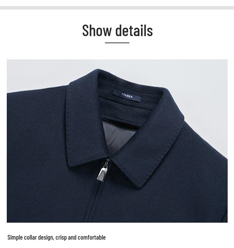Hengyuanxiang 2025 Men's High-End Cashmere Wool Coat - Autumn/Winter Business Casual Suit for Young/Middle-Aged Men