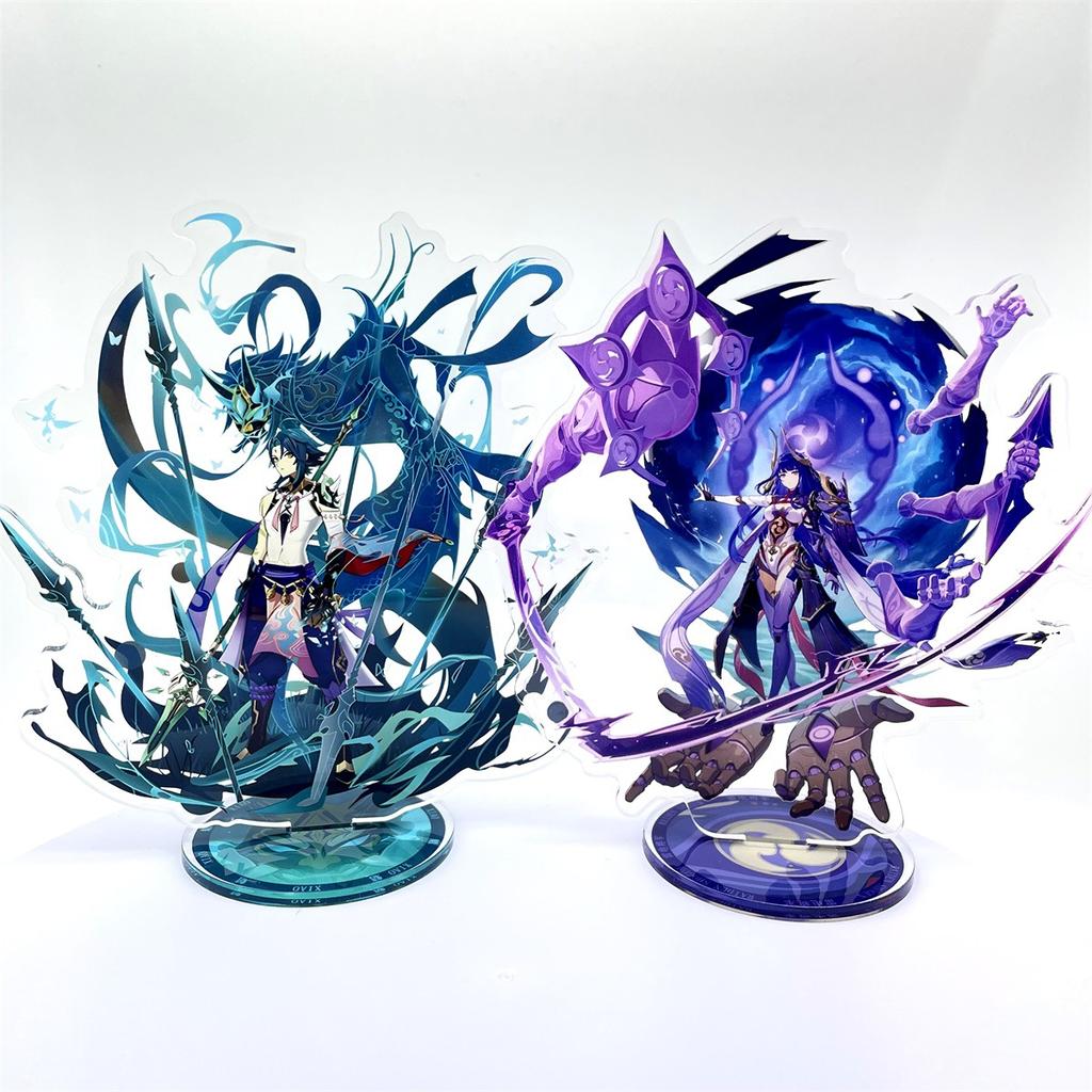 Anime Figure Genshin Impact Furina Arlecchino Xiao Yae Miko Yelan Acrylic Stand Model Board Desk Decor Standing Sign Fans Present