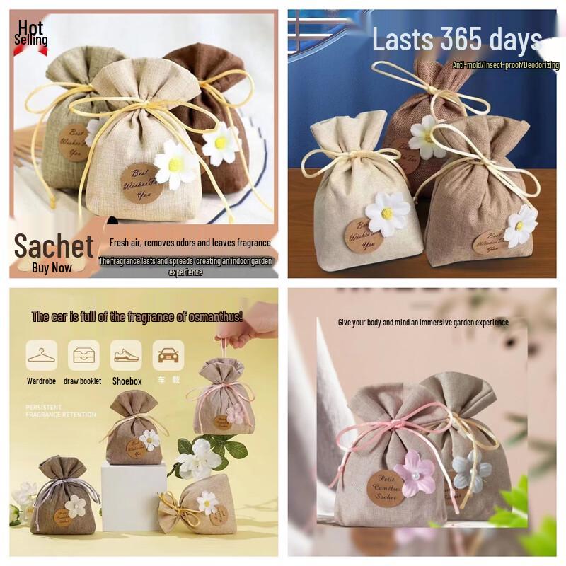 Gardenia Scent Car & Wardrobe Air Freshener Sachet