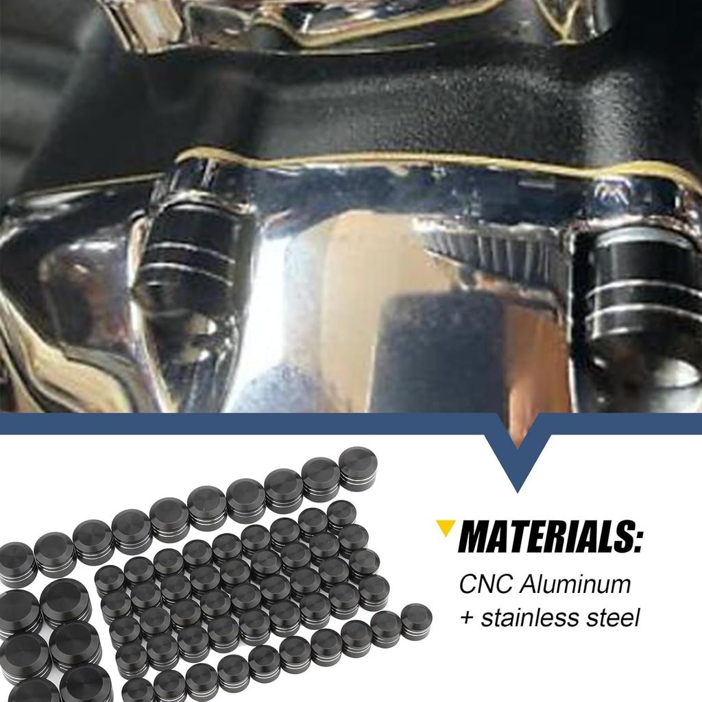 Motorcycle Bolt Covers Engine Head Bolt Toppers Caps Kit for Harley 2017-2025 Touring Road King Street Glide Road Glide Electra Glide 2018-2025