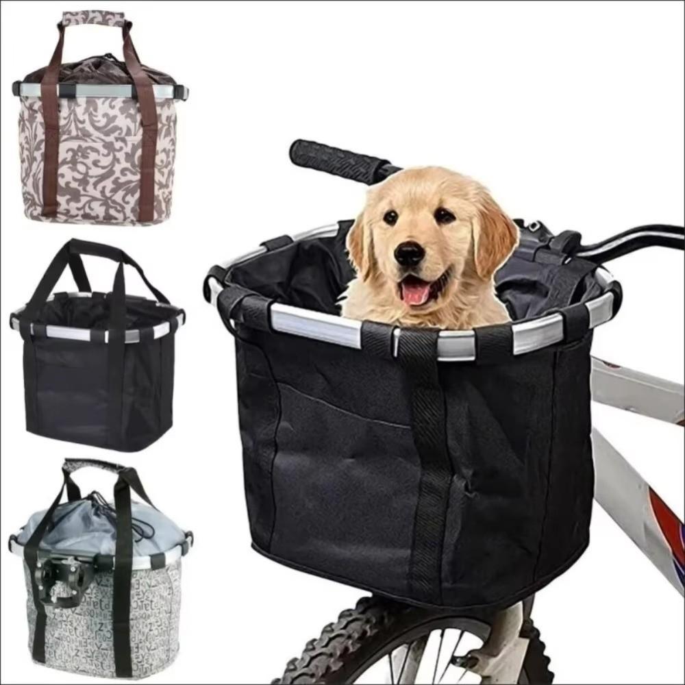 5KG Load Capacity Bicycle Front Basket 2 in 1 Design Handlebar Hanging Bag for MTB Cycling