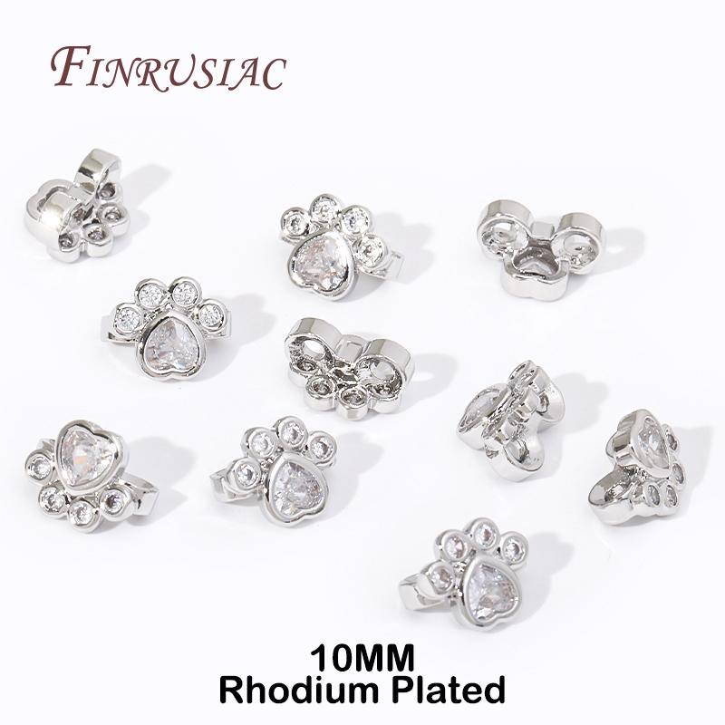 10MM Rhodium/Gold Plated Shiny Zircon Butterfly Spacer Bars 2 Holes Separators For Strand Beads Jewelry Making DIY Accessories