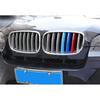 3-Color Exterior Front Grille Grill Strips Trim 3X Fit For BMW X6 E71 2013-2014