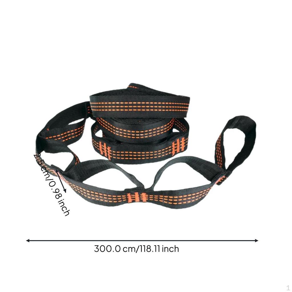 Hanging Cot Straps, Adjustable Tree Extension, Outdoor Camping Quick Install Orange 200cm 5