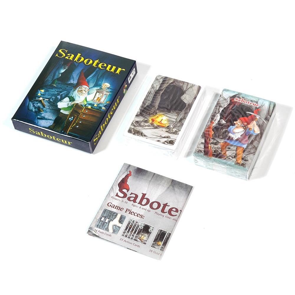 English Saboteur Board Game Cards Table Games for Families Party Dwarf Gold Mine Digging Miner