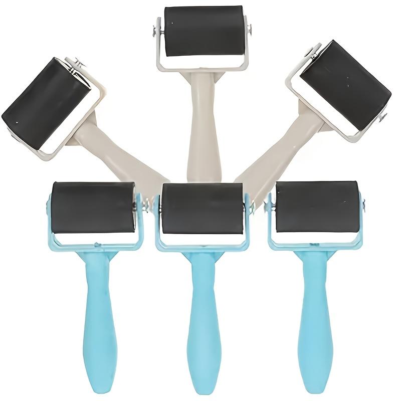 1pc Blue & White Rubber Rolling Tool Ideal for Printmaking and Textile Projects, Art Craft Rolling Tool Ergonomic Handle Art Supplies