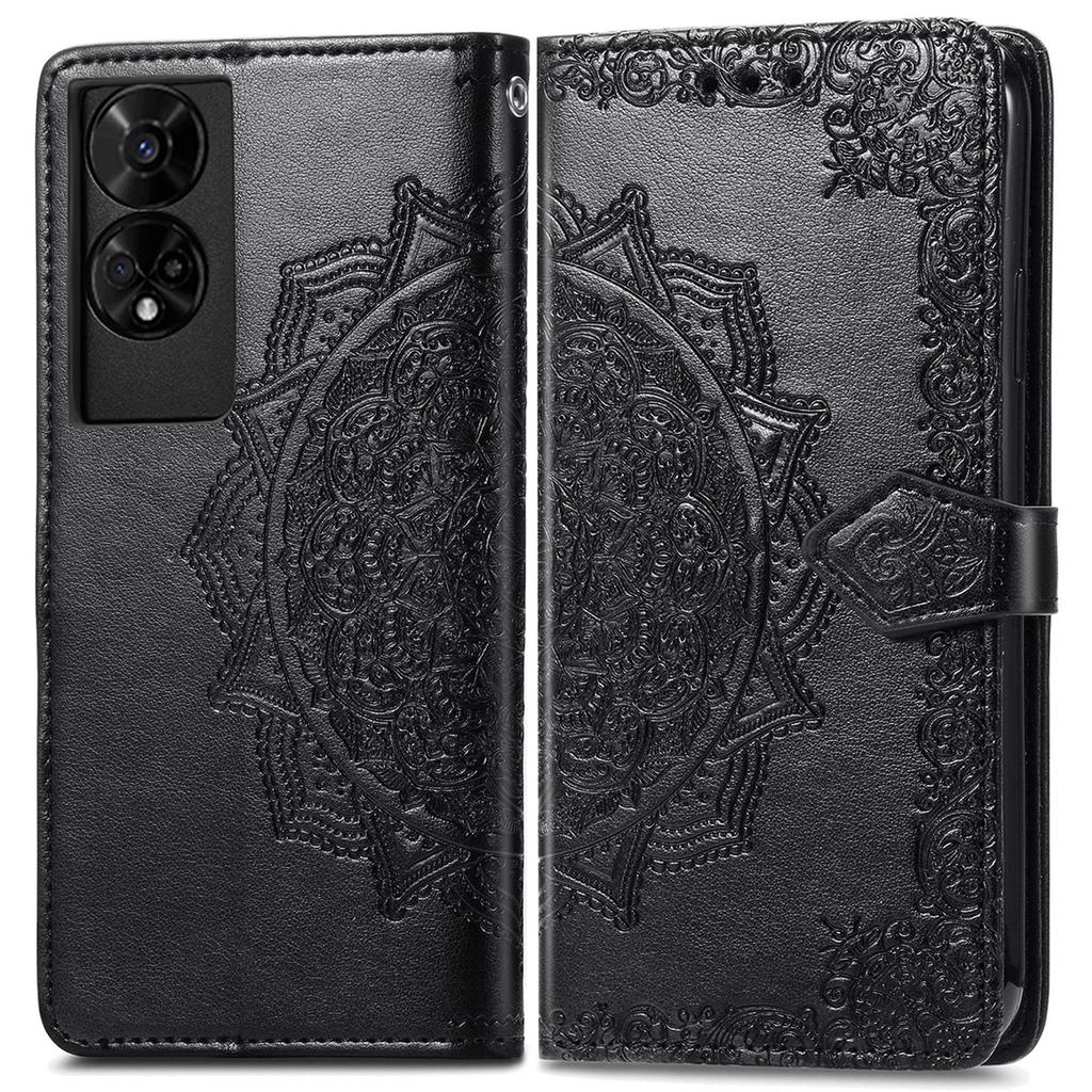 For TCL 50 5G Case Mandala Embossed Design Leather Wallet Phone Cover