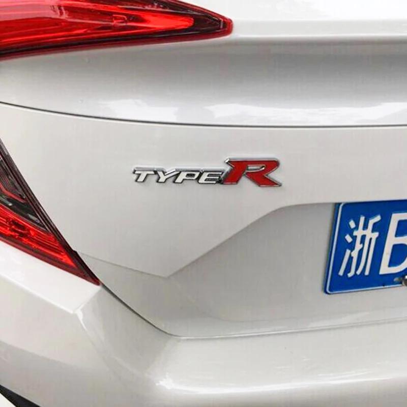 AAALY1 Car Styling 3D Metal Alloy Type R Typer Sticker For Honda City CR-V XR-V HR-V Accord FIT Jazz Stream Crider Greiz CIVIC Spirior