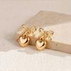 Charming Vintage Bow Heart Dangle Earrings, Elegant Style for Women, Perfect for Daily Commute Vacation Wear